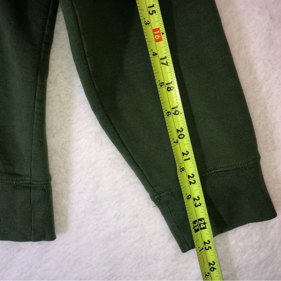 The North Face logo Fleece Hoody Sweatshirt men’s  L Green Half Dome gorp hike - Picture 8 of 11